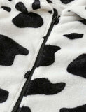 Cow Printed Flannel Coat