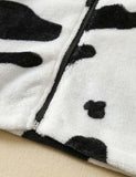 Cow Printed Flannel Coat