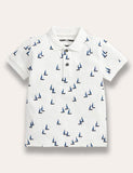 Sailboat Pattern Polo T-Shirt