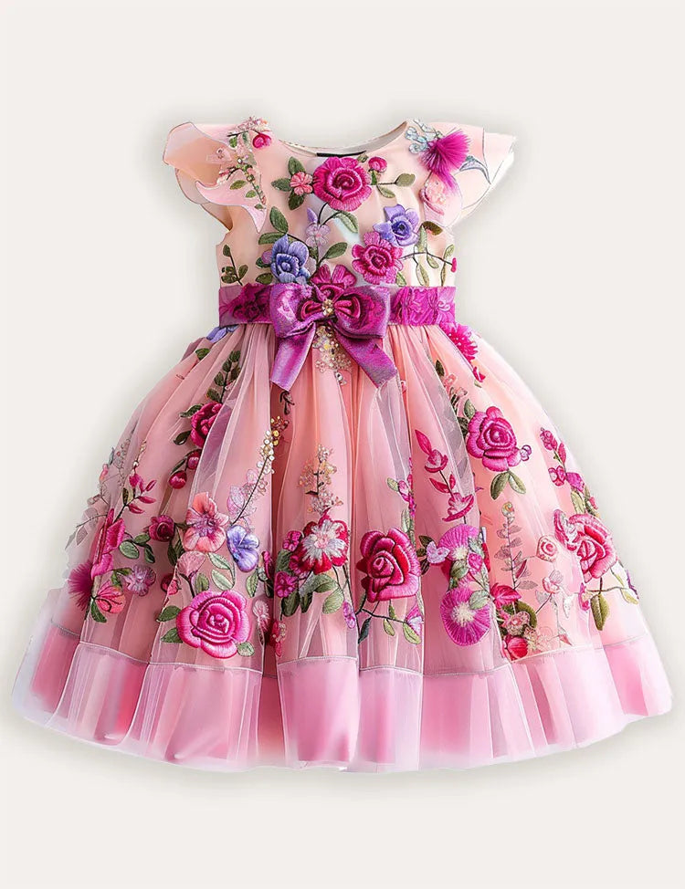 Floral Blossom Tulle Party Dress