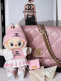 LABUBU Clothes Chanel Pink Pleated Skirt Outift