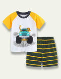 Cartoon Animal Driving Printed Suit