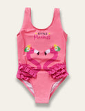 Flamingo Print One-piece Swimsuit
