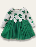 St. Patrick's Day Clover Print Dress