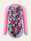 Watermelon Print Long Sleeve Swimsuit - Bebehanna