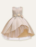 Floral Mesh Party Dress - Bebehanna