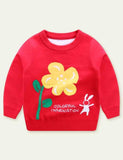Flower Jacquard Sweater - Bebehanna