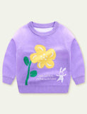 Flower Jacquard Sweater - Bebehanna
