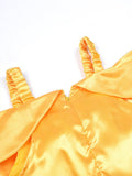 Light Up Belle Princess Costume Shoulder Layered Dress for Girls Party - UPORPOR - Bebehanna