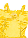 Light Up Belle Princess Costume Shoulder Layered Dress for Girls Party - UPORPOR - Bebehanna