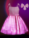 Light up Brabei Girls Pink Costume Dress Dress Up Party- Uporpor