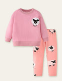 Schof Applikatioun Sweatshirt Set